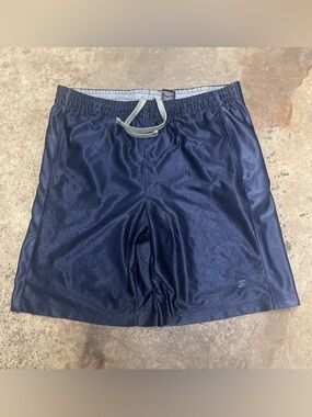 Y2K Starter Shorts  Medium Glossy Blue Baggy Lightweight Breathable Sports 00s